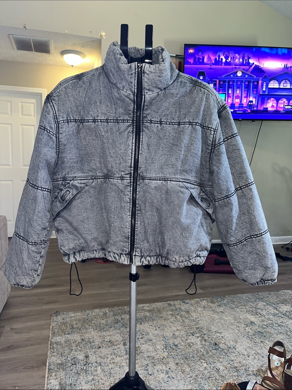 26 International STOOSH Vintage Denim Washed Gray Jacket